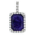 Moissanite Royalty Midnight Ocean Pendant (Blue Sapphire)