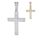 Moissanite Micropaved Iced Cross Pendant 1.5in