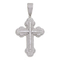 Moissanite Baguette Gothic Iced Cross Pendant 1.5in