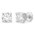 Moissanite Round Solitaire Stud Earrings 6.5mm