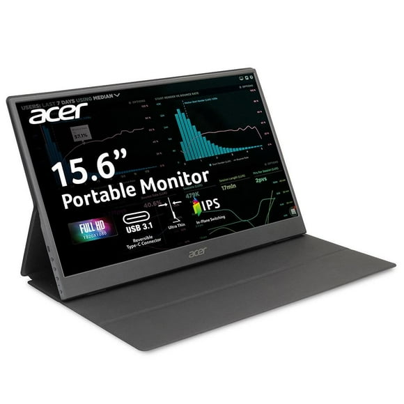 Acer PM161Q 15.6" Portable Monitor - Full HD IPS, USB-C, Mini HDMI - Certified Refurbished - photo 1