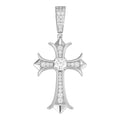 Moissanite Hearts Chrome Cross Pendant