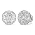 Moissanite Round Classic Iced Earrings 11mm