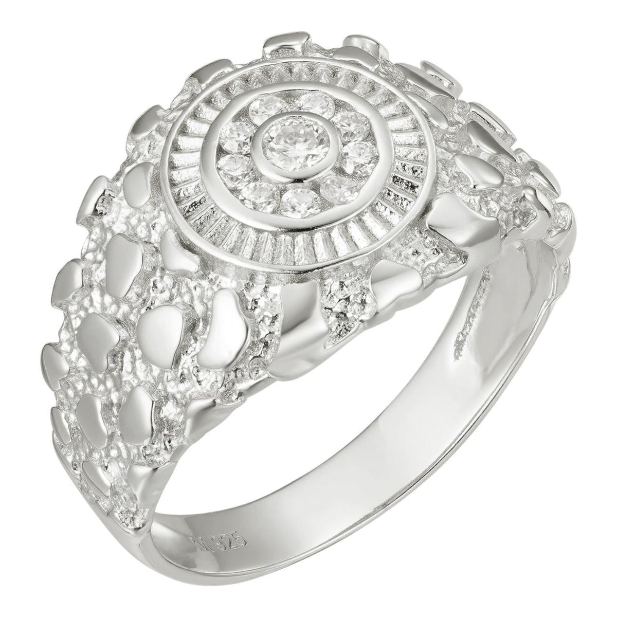 Moissanite Gold Rush Nugget Ring