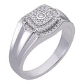 Moissanite Square Pinky Ring