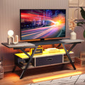 55" LED Gaming TV Stand — Entertainment Console, Wash Gray