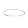Heart Link Chain Bracelet in Sterling Silver