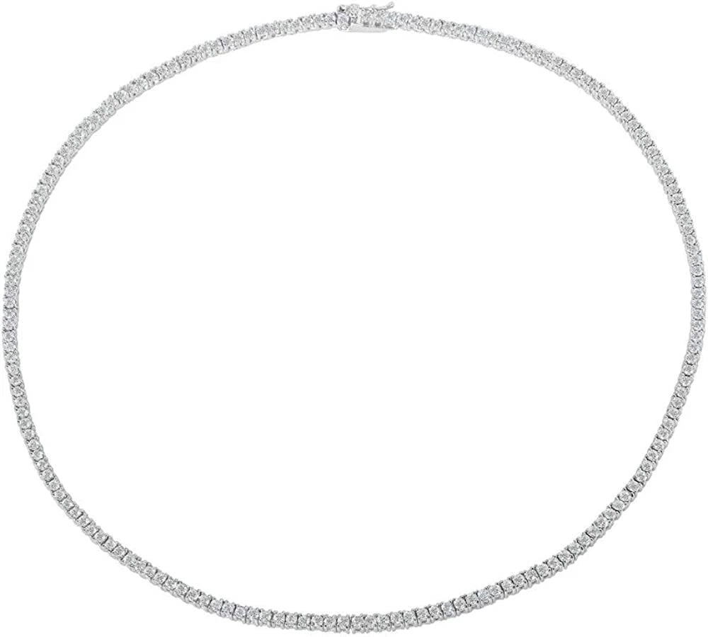 2mm Skinny Tennis Chain Necklace — CZ Stones