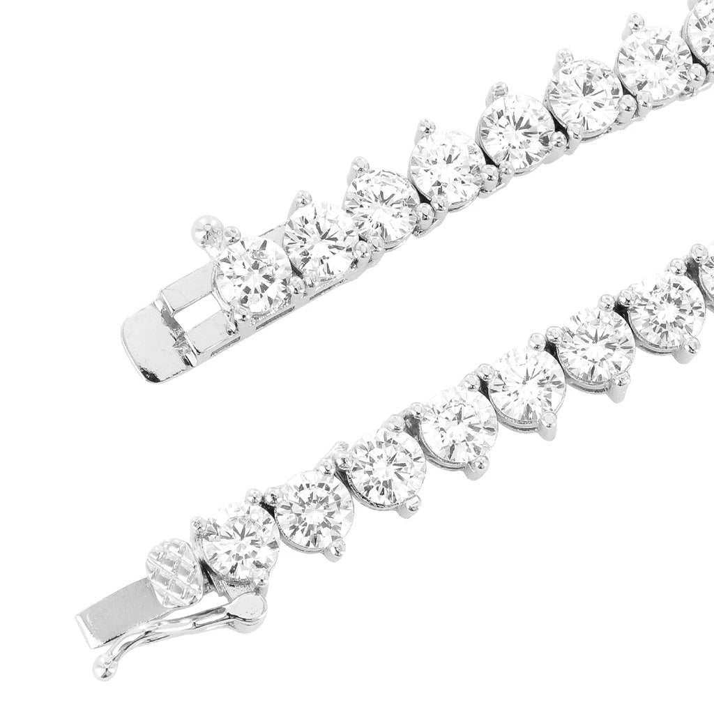 4mm Iced Tennis Chain Necklace — Gemstones