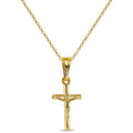 Kids' Gold-Plated Crucifix Cross Pendant Necklace (16")