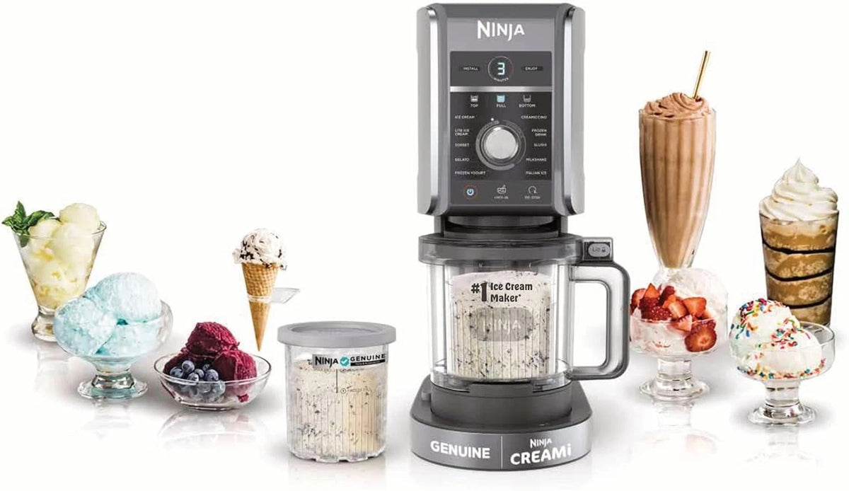Ninja CREAMi Deluxe 11-in-1 XL Ice Cream Maker NC501 - Certified Refurbished (2-YEAR WARRANTY)