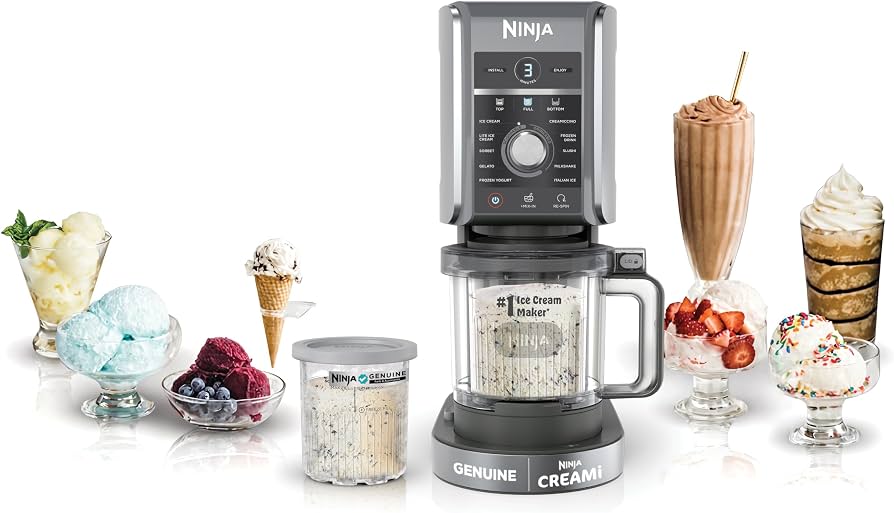 Ninja CREAMi Deluxe 11-in-1 XL Ice Cream Maker NC501 - Certified Refurbished (2-YEAR WARRANTY)