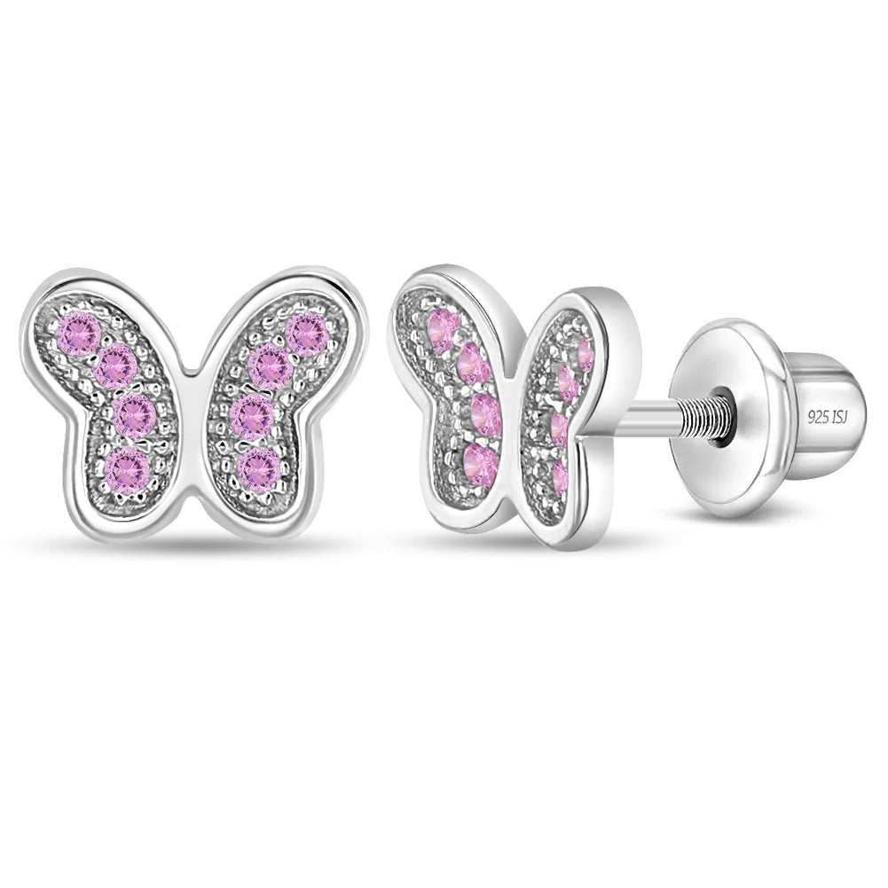 Petite Butterfly Stud Earrings — 925 Sterling Silver