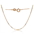 14K Rose Gold .6mm Box Italian Chain Necklace, 20 Inches