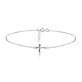 Sterling Silver Cross Chain Anklet