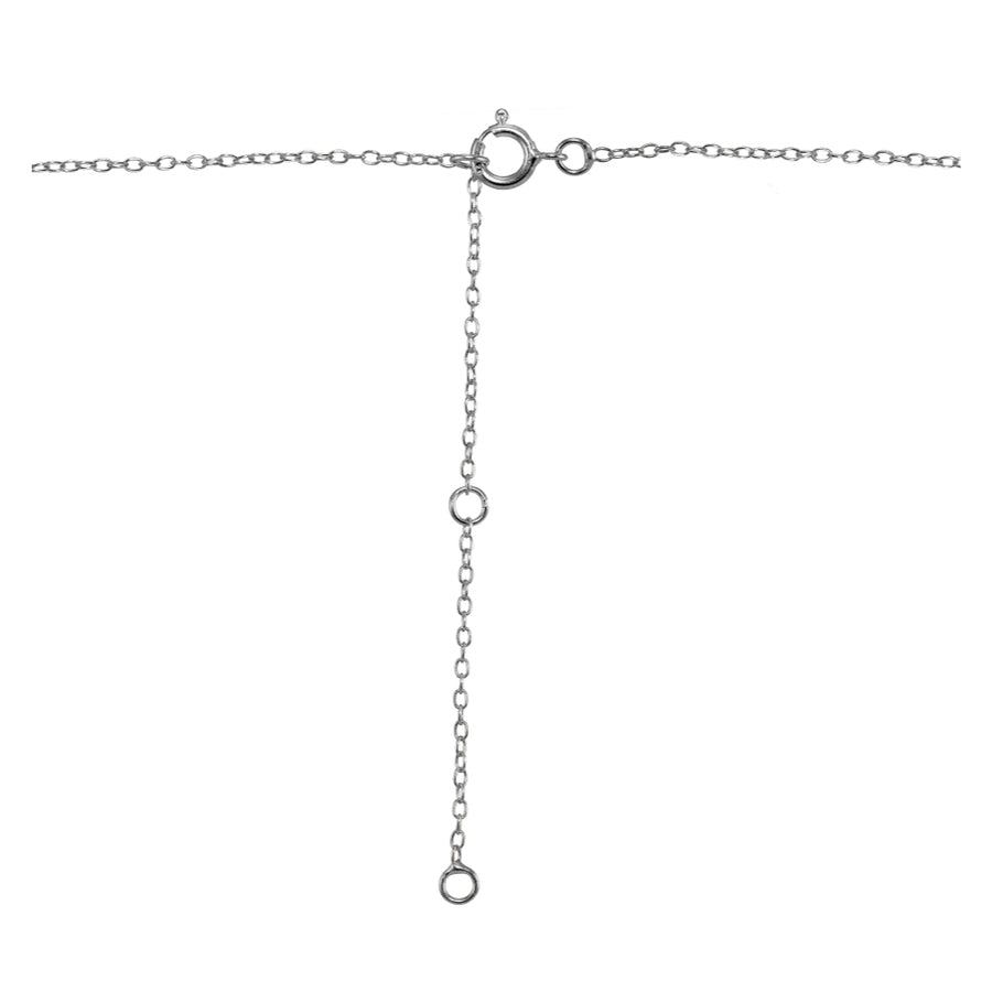 Sterling Silver Cubic Zirconia Cushion-cut Bezel-Set Chain Anklet