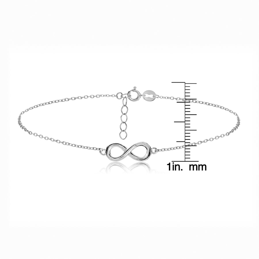 Sterling Silver Infinity Chain Anklet