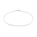 Sterling Silver Italian Thin 0.75mm Snake Chain Anklet