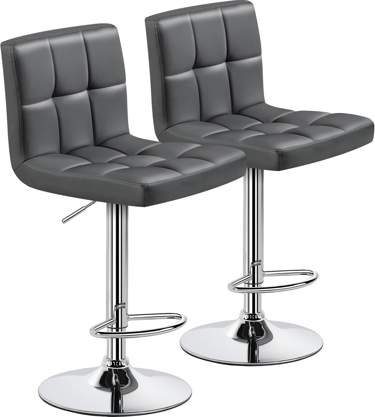 Counter-Height Swivel Bar Stools — Set of 2