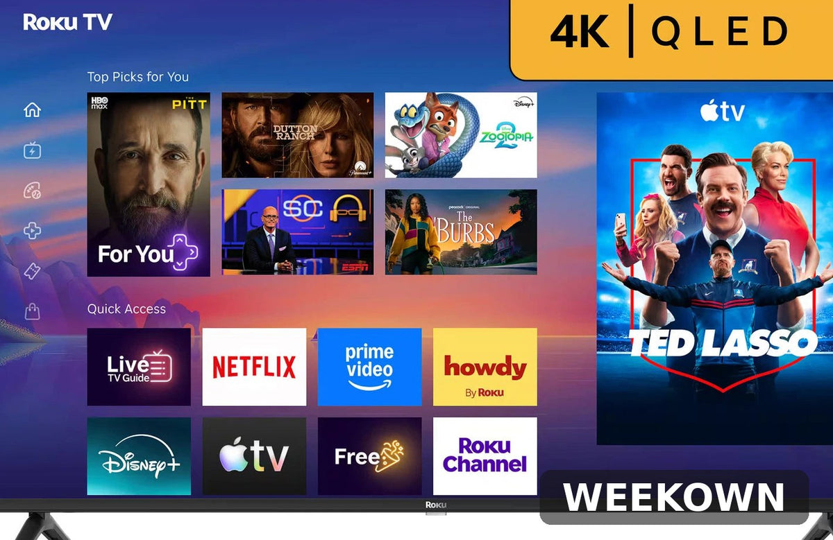Roku 50" Class Select Series 4K QLED Smart RokuTV (2026) — front view