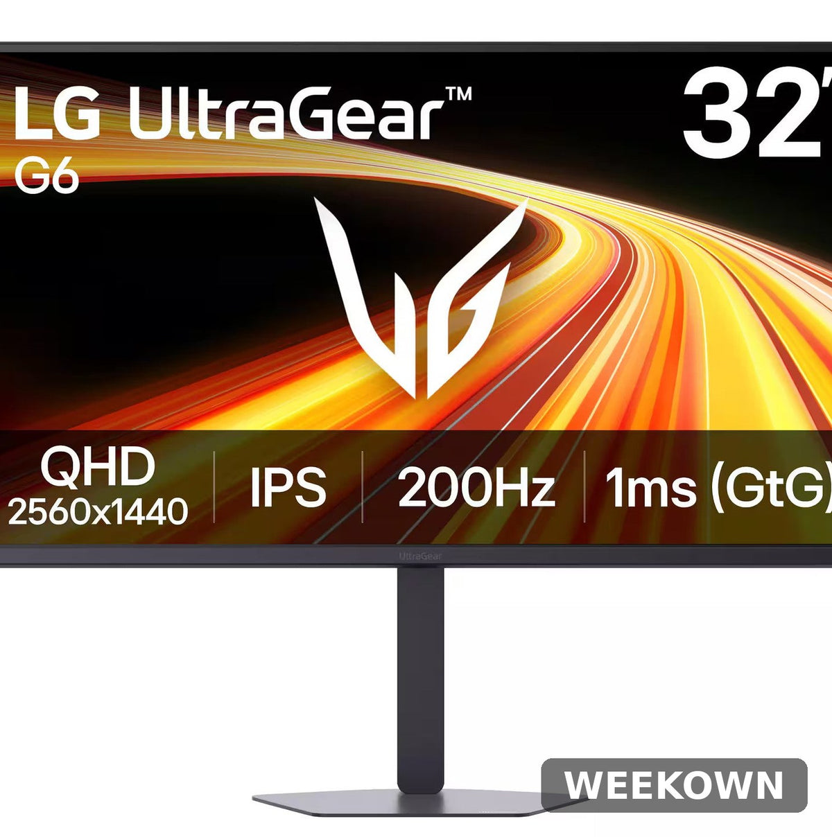LG 32in UltraGear QHD 200Hz Gaming Monitor — front view