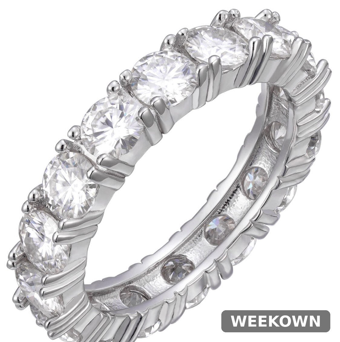 Moissanite Eternity Band Ring 3mm