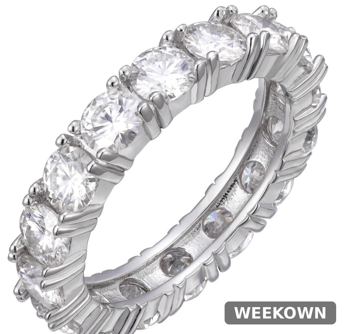 Moissanite Eternity Band Ring (#1 Bestseller)