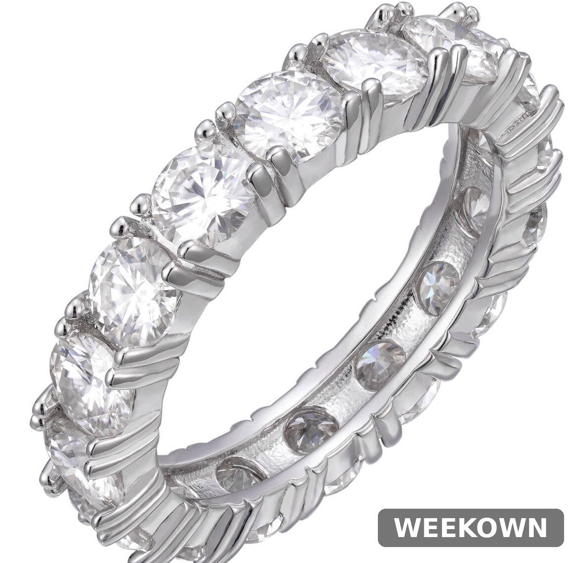 Moissanite Eternity Band Ring (#1 Bestseller)