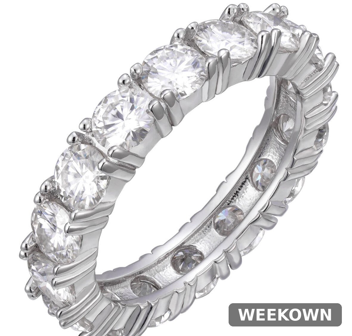 Moissanite Eternity Band Ring (#1 Bestseller)