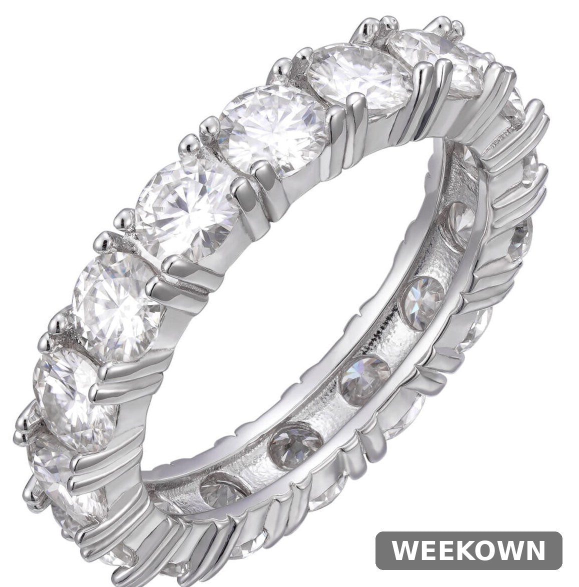 Moissanite Eternity Band Ring (#1 Bestseller)