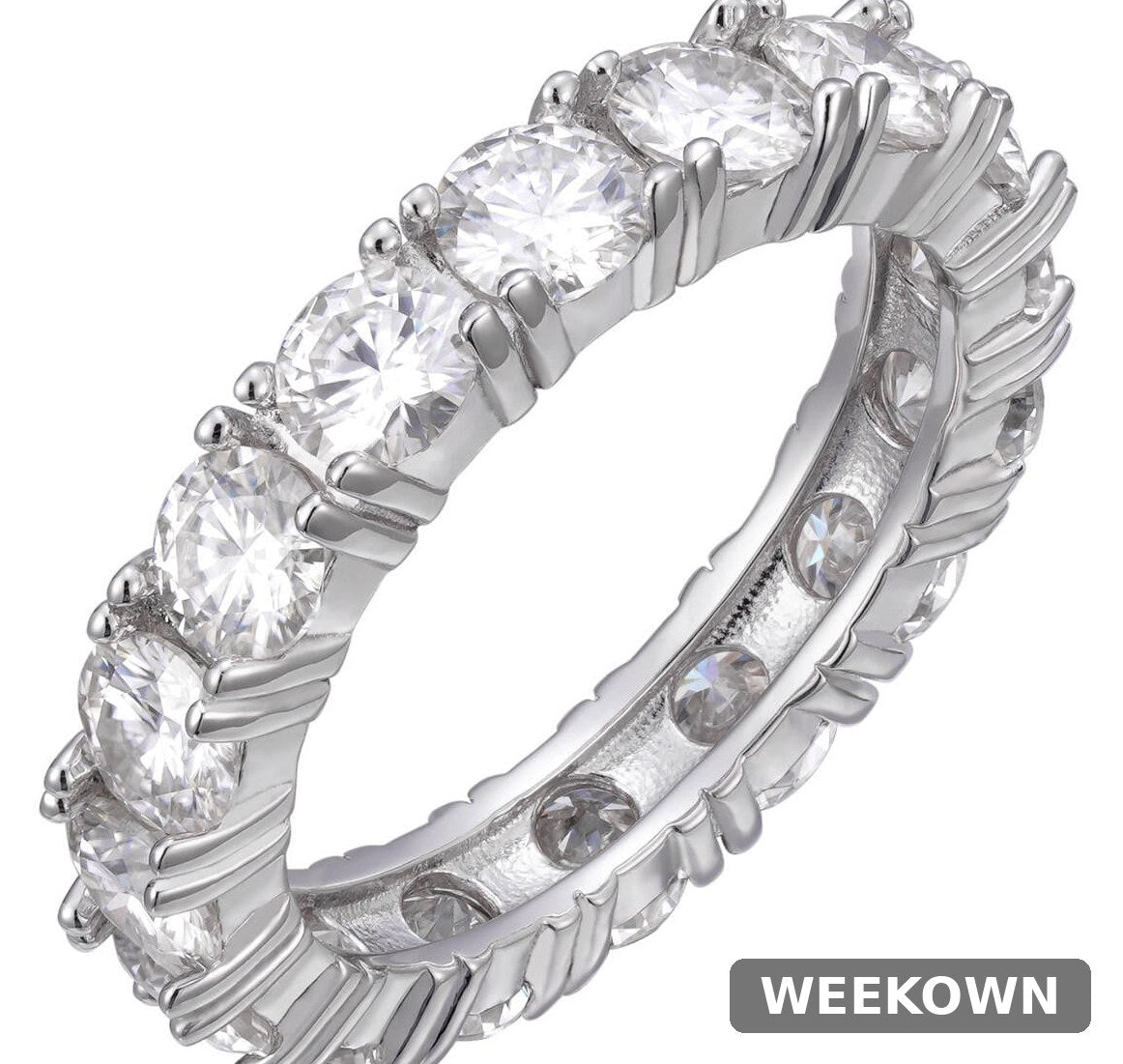 Moissanite Eternity Band Ring (#1 Bestseller)