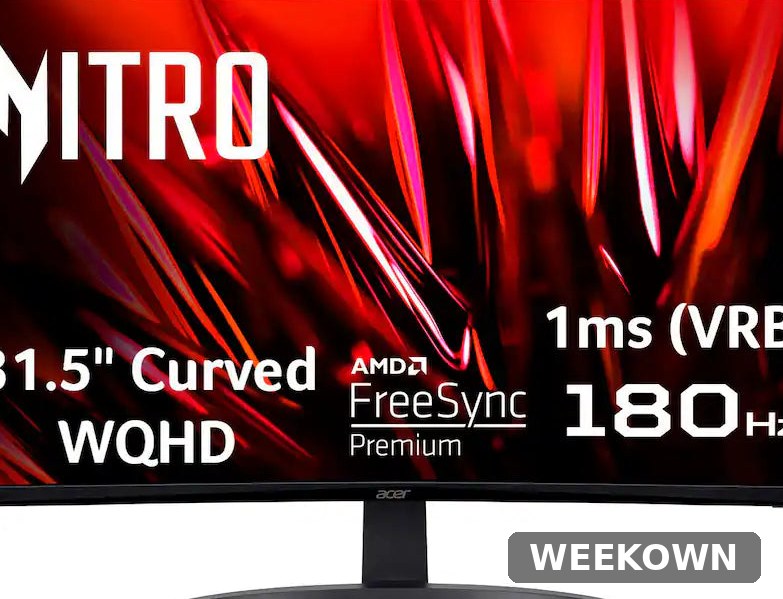Acer Nitro XZ322QU V3 31.5" Curved Gaming Monitor - QHD 2560x1440, 144Hz, 1ms, FreeSync Premium - Certified Refurbished