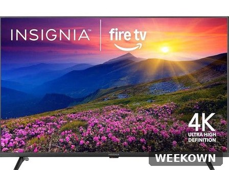 Insignia 50" F50 Series 4K UHD Smart Fire TV - Alexa Voice Remote - New — front view