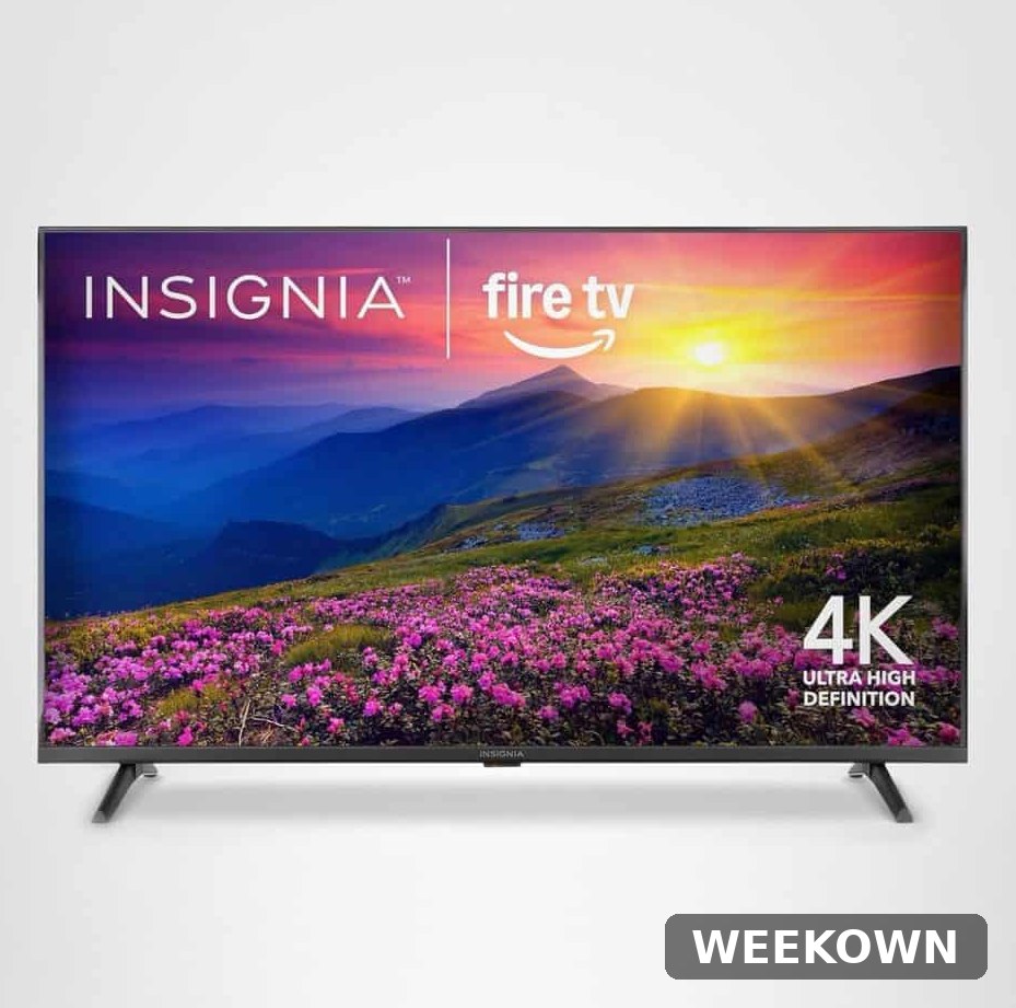 Insignia 50" F50 Series 4K UHD Smart Fire TV - Alexa Voice Remote - New — back view