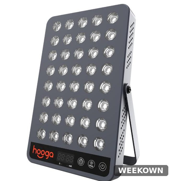 Hooga HG200 Red Light Therapy Panel - 660nm + 850nm, 40 LEDs, Timer & Stand - New