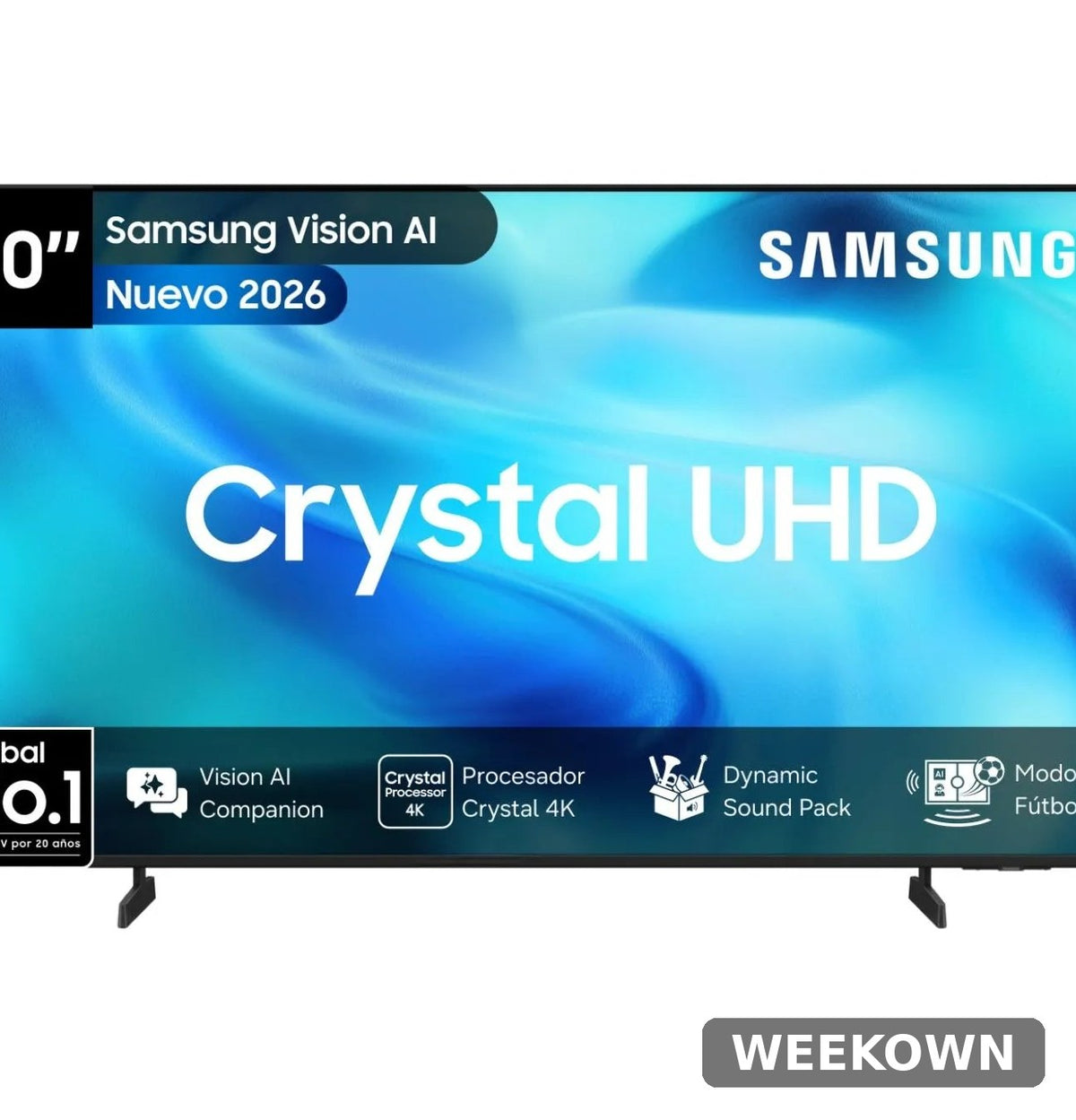 Samsung 50" U8000H Crystal UHD 4K Smart Tizen TV (2026) - New — front view