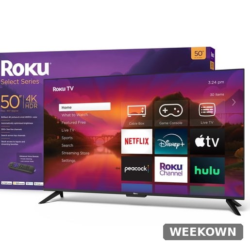 Roku 50" Select Series 4K QLED Smart Roku TV (2026) - New — front view