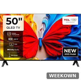 TCL 50" Q6LR Series 4K QLED HDR Smart Roku TV (2026) - New — back view