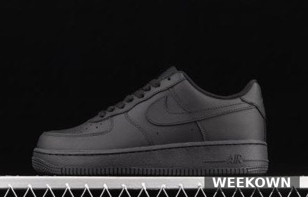 Nike Air Force 1 '07 Low — Triple Black (Men's) — front view