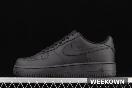 Nike Air Force 1 '07 Low — Triple Black (Women's) — front view