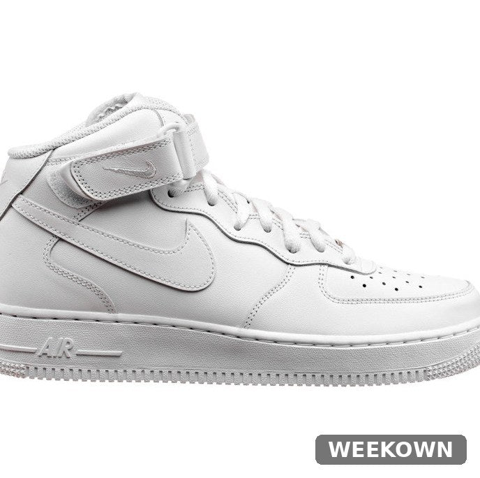 Nike Air Force 1 '07 Mid — White (Women's) — front view