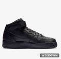Nike Air Force 1 '07 Mid — Black (Men's) — front view