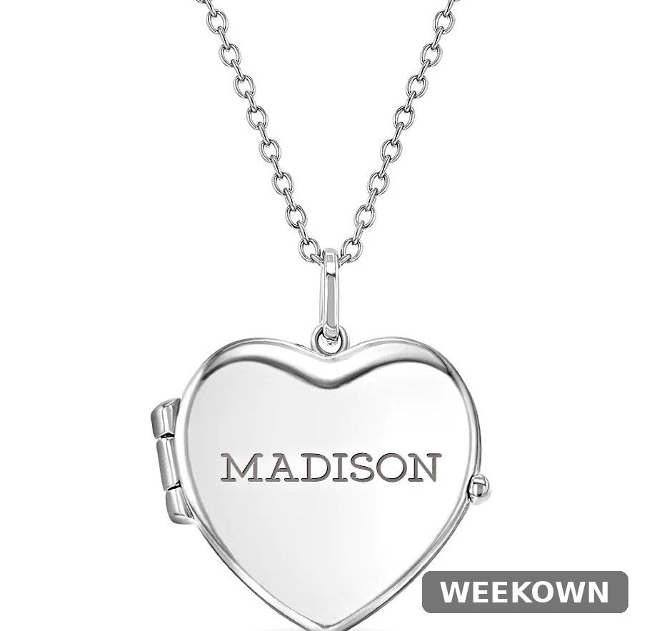 Kids Polished Heart Locket Necklace — 925 Sterling Silver