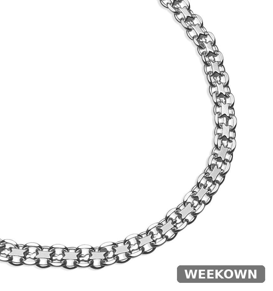 3mm Bismark Chain Bracelet in Sterling Silver, 7 Inches