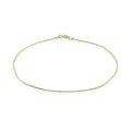 Yellow Gold Flashed Sterling Silver Italian .75mm Snake Chain Anklet