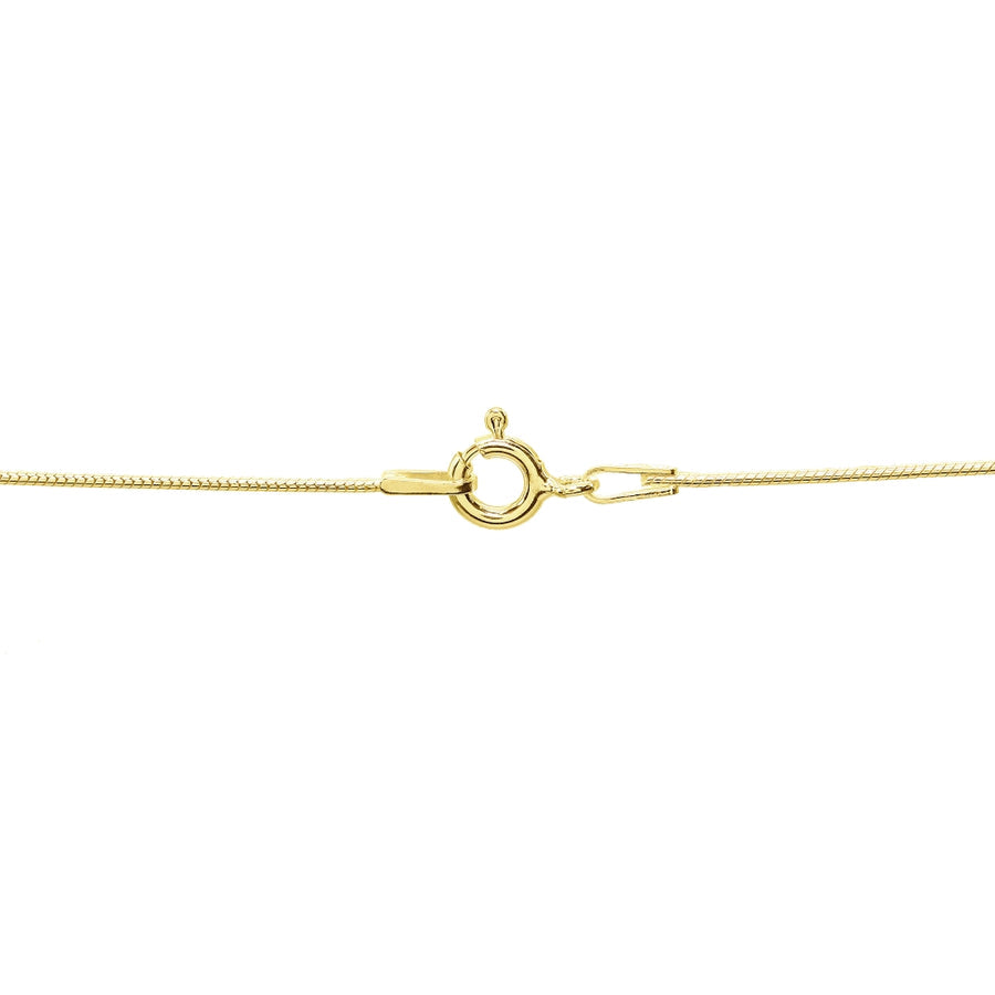 Yellow Gold Flashed Sterling Silver Italian .75mm Snake Chain Anklet
